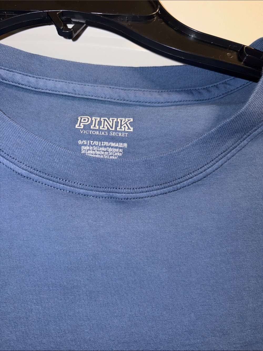 PINK Victoria's Secret Men's Periwinkle Crewneck Tee - Picture 2 of 3